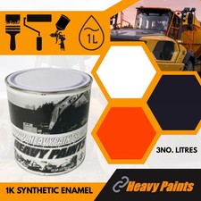 Kubota KX-3 KX36-3 Orange Cab White & Dark Blue Digger Enamel Paint 1 Litre Tins