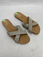 Dune Womens Silver Diamante Embellished Sliders Sandals UK 7 BNWT NEW