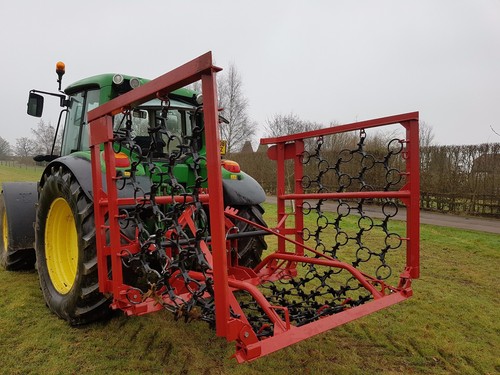 Mounted grass harrow - mounted, harrow/chain
