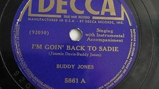 Buddy jones 78rpm 10 inch - buddy, 10-inch
