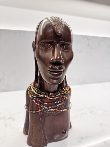 Vintage african wood wooden - vintage,