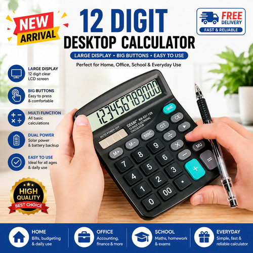 Digit desktop calculator - 12,