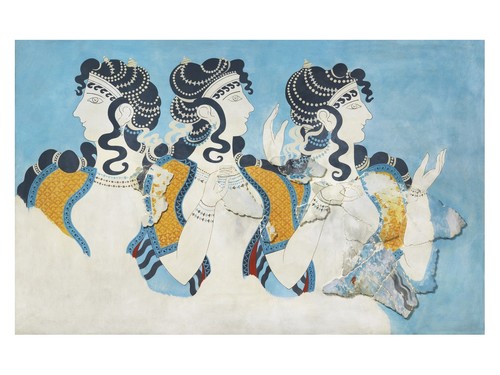 Minoan fresco art poster - minoan,