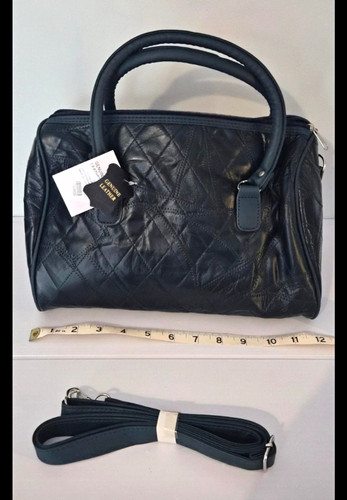 Black quilted leather - black, top