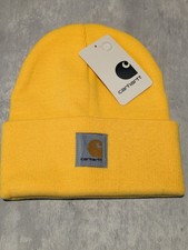 Carhartt Yellow Acrylic Beanie Hat with tags one size unisex winter cap