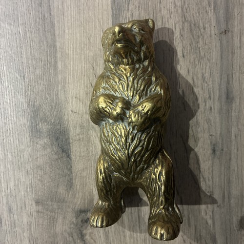 Vintage cast brass grizzly - cast,