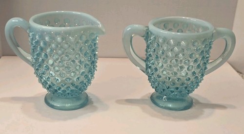 Vintage fenton art glass blue - art,