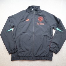 Manchester United Jacket Medium Black Training Tracksuit Adidas 2023 2024 Mens