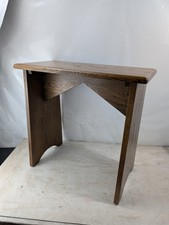 Vintage Solid Oak Stool /