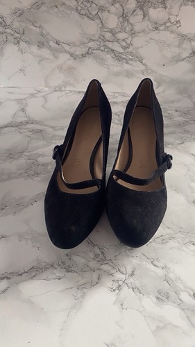 Ladies black suede - black, glove