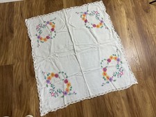 Vintage embroidered tablecloth - vintage,