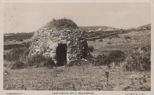 Old druid hut holyhead wales - old,