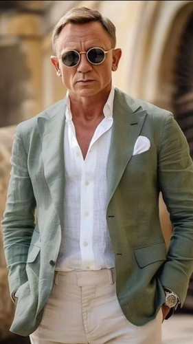 Summer linen men suits peak - summer, men's