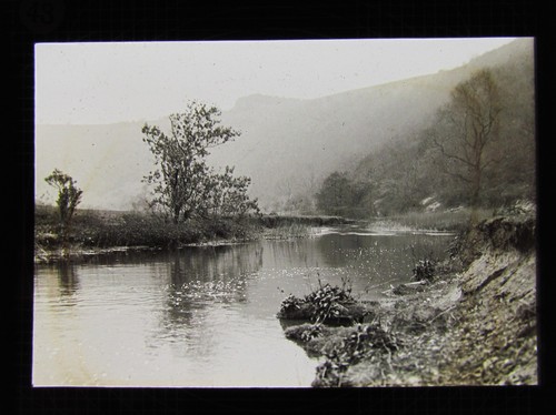 Glass magic lantern slide - glass,