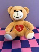 Snugglers Brown Teddy Bear With Love You Heart On Chest 6” Card Factory Plush 