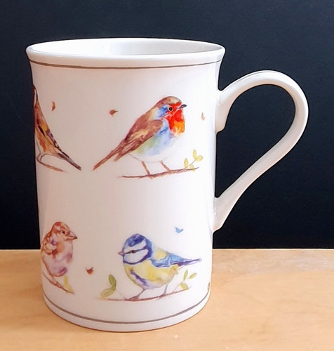 Garden birds fine china - birds, mug