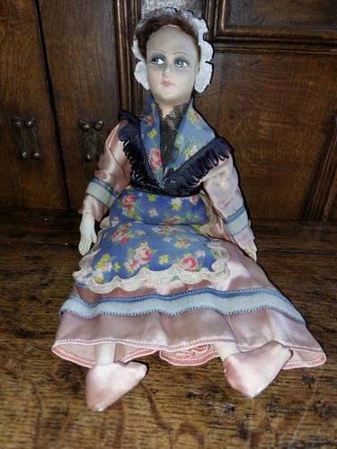 Antique french boudoir doll - french,