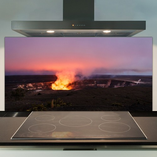 Glass kitchen splashback tile - glass,