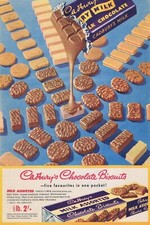 Cadburys Chocolate Biscuits Vintage Advertisment Retro Metal Sign, gift,