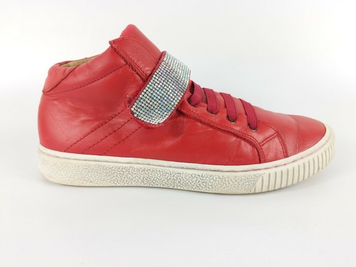 Andanines red leather top - red,