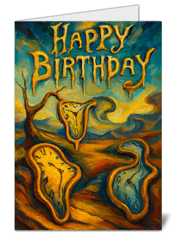 Salvador dali birthday card - dali,