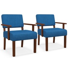 2PCS Linen Accent Chair Living