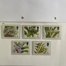 GB 1993 World Orchid Conference flowers set SG 1659-1663 MNH mint