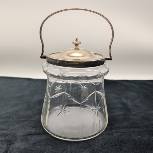 Antique biscuit jar barrel - antique,