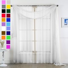 Set of (Two) 2 Sheer Curtain