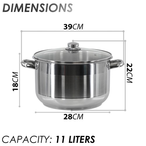 Stainless steel casserole - steel,