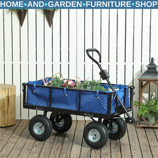 114L Steel Frame Garden Cart