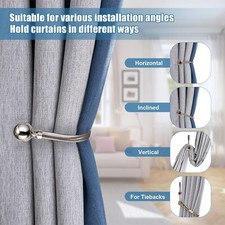 Metal Curtain Hold Backs x 2 Easy Wall Fitting Decorative Tie Backs Hooks Holder
