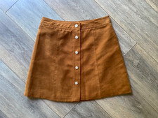 H&M mini skirt suede leather