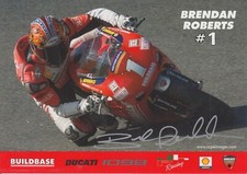 Brendan Roberts Hand Signed Promo Card BSB Autograph Superbikes
