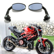 7/8" Oval Bar End Rearview Mirrors For Ducati Monster 696,750,796,800,821,S4R T9
