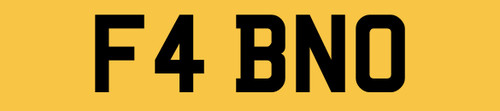 Initials number plate car - no,
