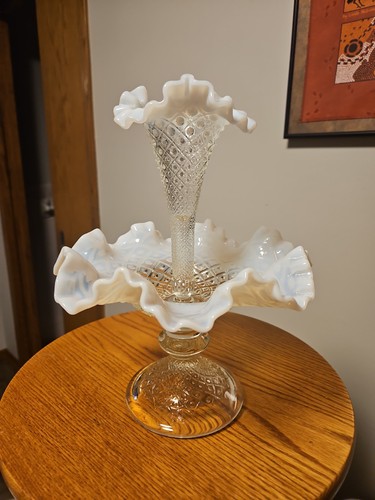 Fenton diamond lace opalescent - diamond,