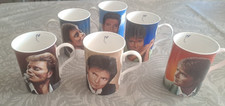 Superb set of 6 Cliff Richard mugs from Danbury Mint made from Bone China UNUSED