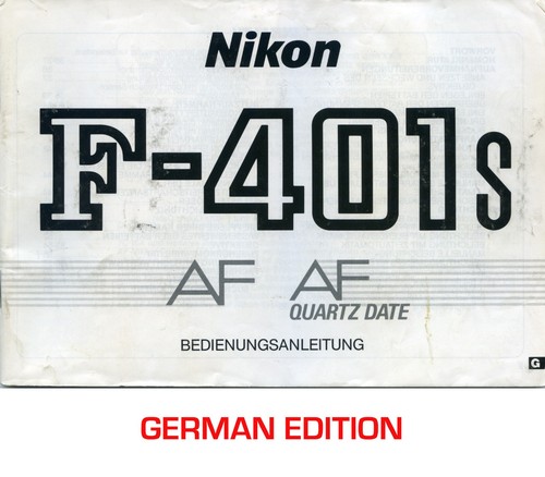 Nikon 401s instruction - f-401s,