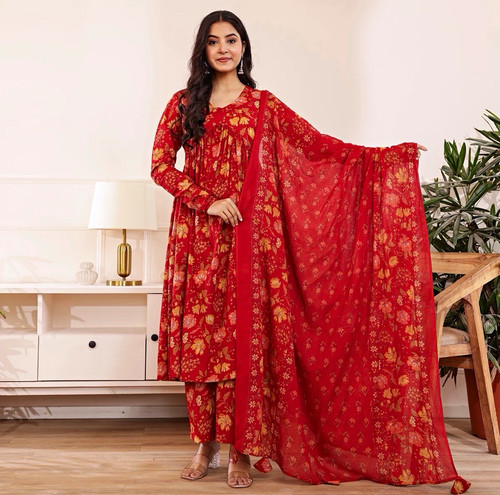 Women red floral print - women’s,