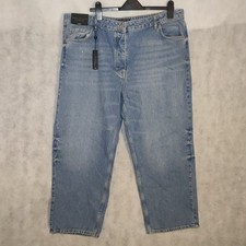 Emma Willis Next Jeans UK 20 Wide Leg Light Blue Denim Ankle W40" BNWT