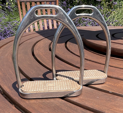 Pair metal horse stirrups - horse,