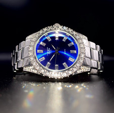 Men's Gold/Silver Luxury CZ