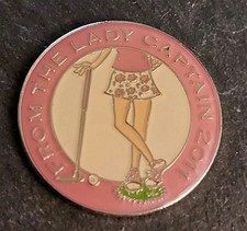 Novelty Round Metal Golf Ball Marker FROM THE LADY CAPTAIN 25mm Golfing Golfer