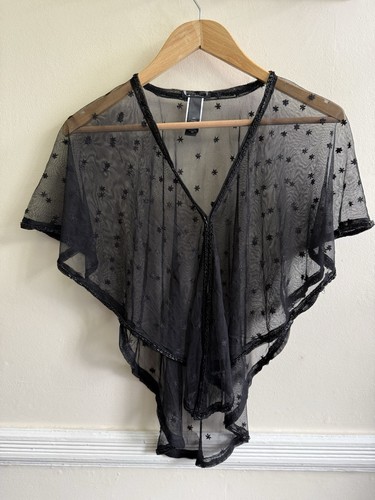 Vintage style black sheer - style, mesh