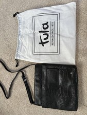 New Tula Cross-Body Handbag Black Leather, with Dust Bag