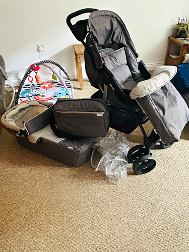 Hauck grey cream travel system - grey/cream,