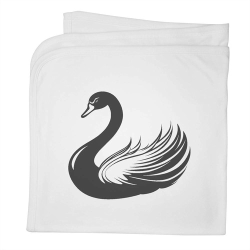 Swan side view baby blanket - 'swan, view'