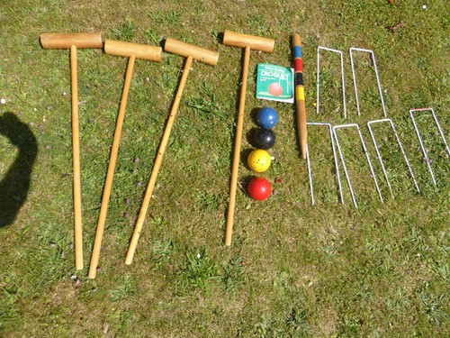 Vintage wooden croquet - croquet, set