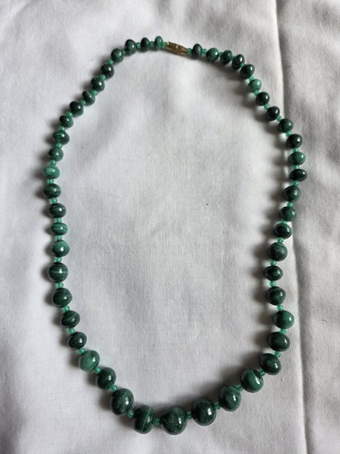 Vintage green malachite gem - green,